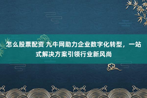 怎么股票配资 九牛网助力企业数字化转型，一站式解决方案引领行业新风尚